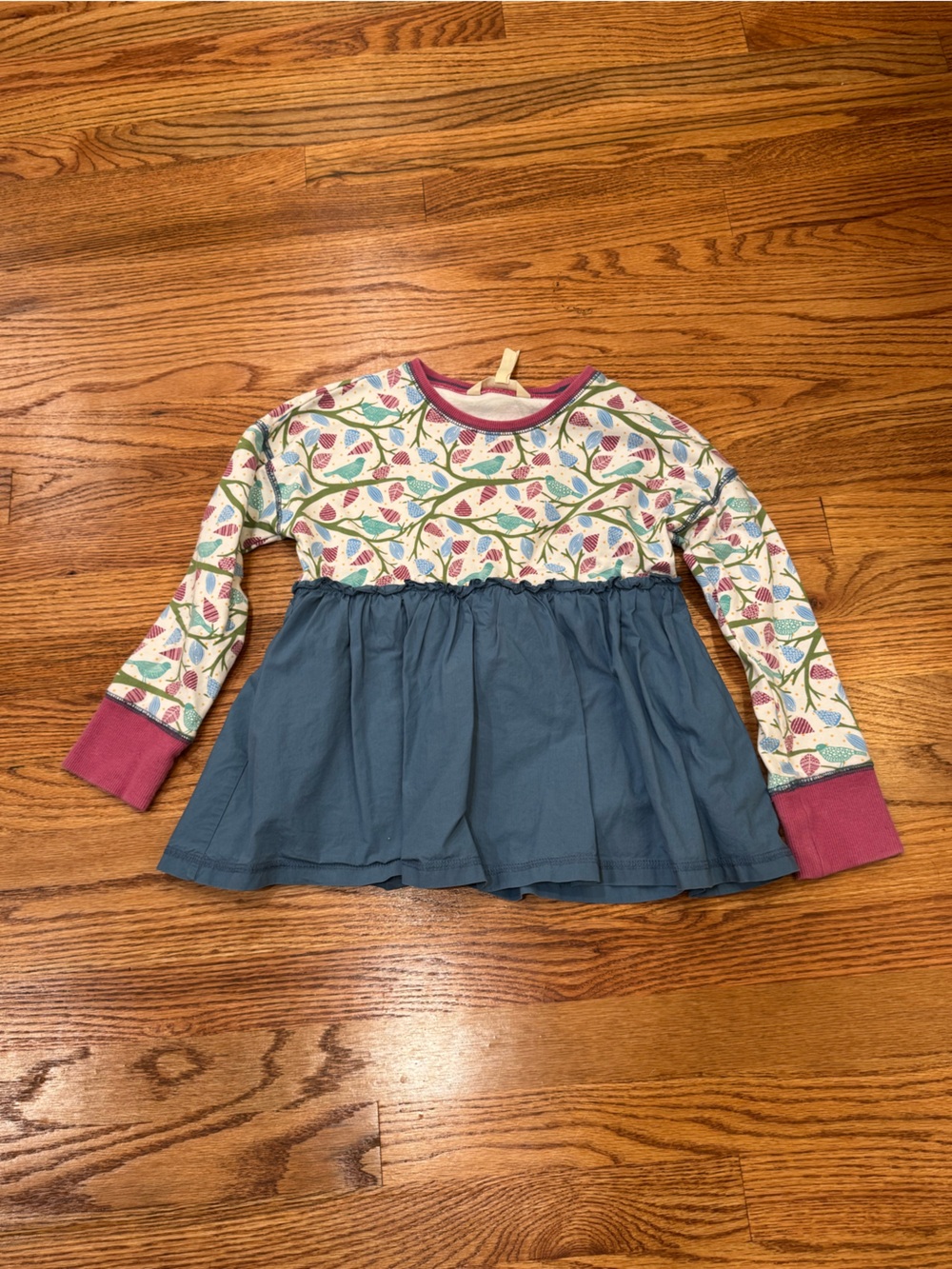 Matilda Jane Floral Leaf Peplum sweatshirt size 8 in